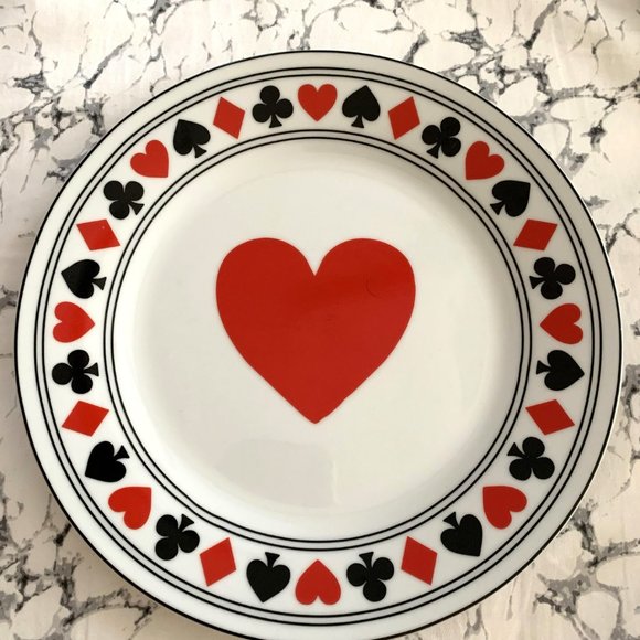 Godinger & Co. Poker Cards Dessert Plates set of 4 - Picture 7 of 8